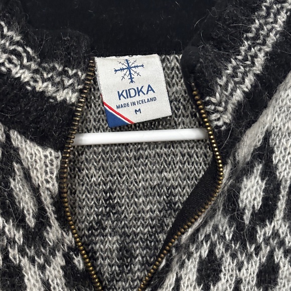 Icelandic Sweater Zip Up Medium Unisex - Picture 4 of 5